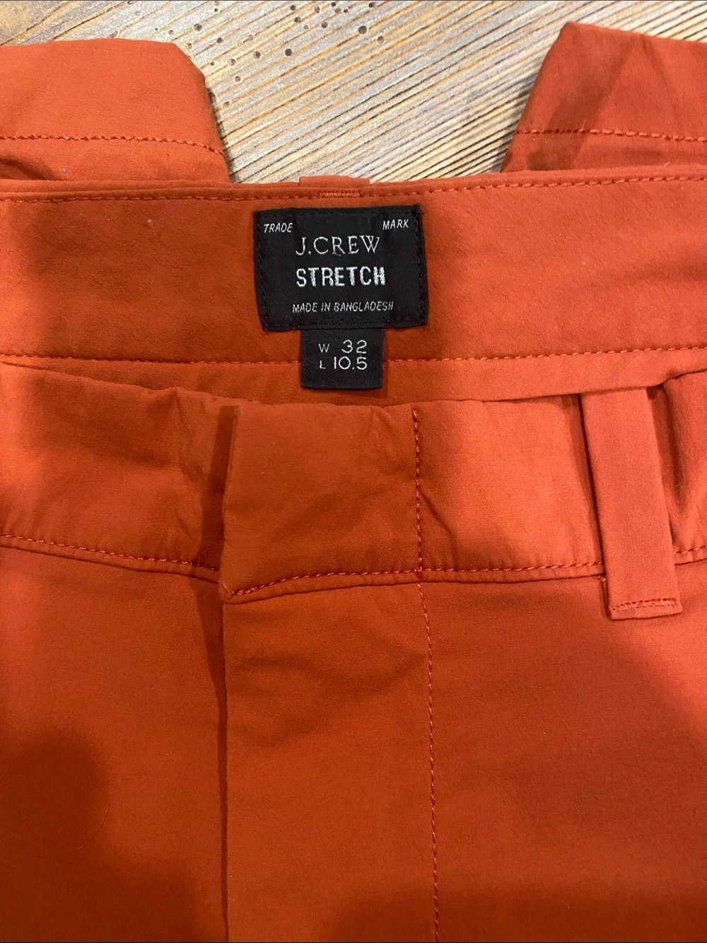 J. Crew Men's Rust Orange Flat Front Shorts